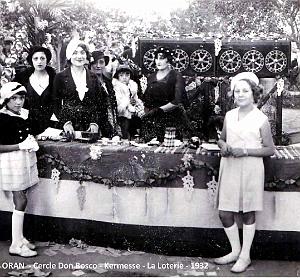 ORAN - CERCLE DON BOSCO - KERMESSE - STAND DE LA LOTEIE - 1932
